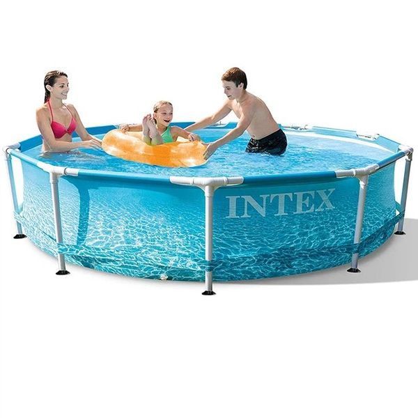 Каркасный бассейн Intex 28208 Metal Frame &laquo;Морской принт&raquo; &Oslash; 305&times;76 см, 4 485 л, с фильтр-насосом 28208 фото